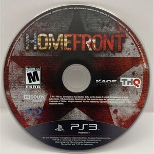 HOMEFRONT PS3 PlayStation 3-‎ DISC ONLY